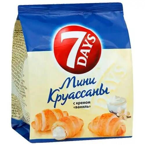 Мини-круассаны 7Days с кремом "Ваниль", 300 гр*2 шт - купить с ...