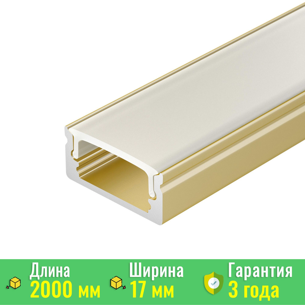 Профиль LINE-1708-2000 ANOD GOLD (Arlight, Алюминий) 039987 #1