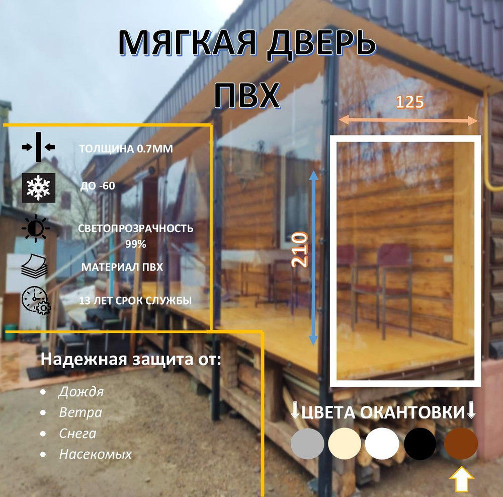 Дверь мягкая(гибкая)входная на молнии 210х125см цвет коричневый - купить по  выгодным ценам в интернет-магазине OZON (1363219727)