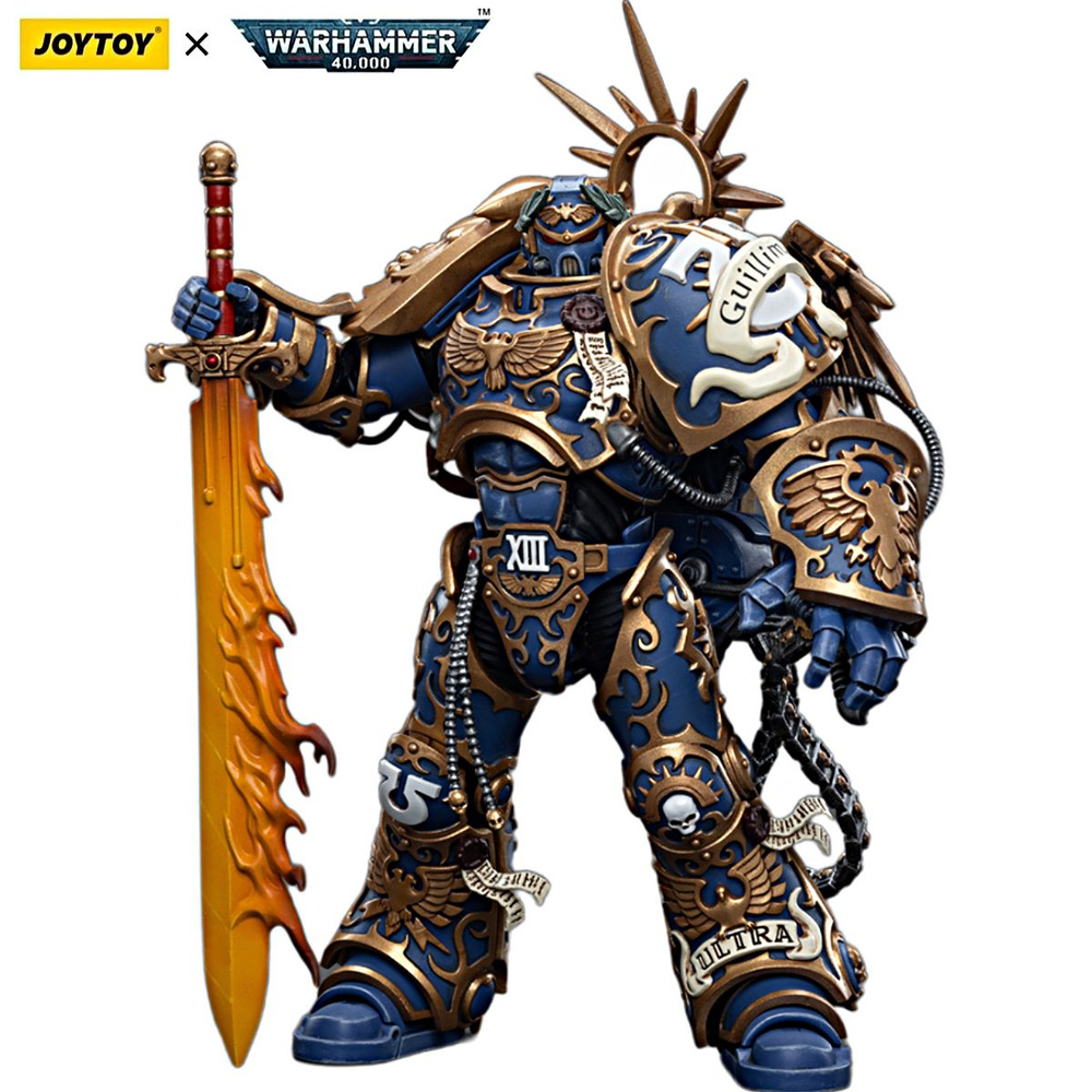 Подвижная фигурка JOYTOY Warhammer 40000 1:18 Ultramarines Primarch Roboute  Guilliman Подарочная модель - купить с доставкой по выгодным ценам в  интернет-магазине OZON (1489802007)