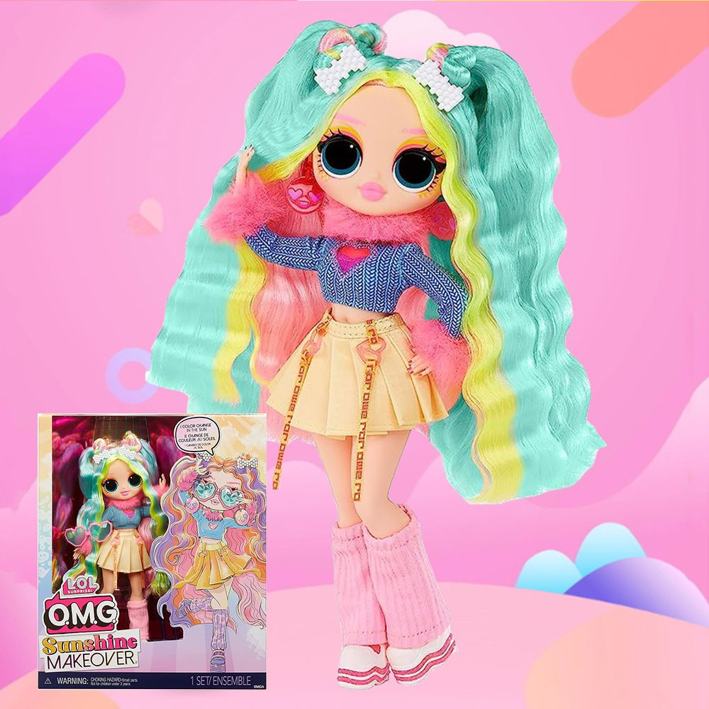 Кукла ЛОЛ Сюрприз OMG Sunshine Makeover BUBBLEGUM DJ которая будет менять  цвет Color Change Fashion Doll L.O.L. SURPRISE! - купить с доставкой по  выгодным ценам в интернет-магазине OZON (1375893243)