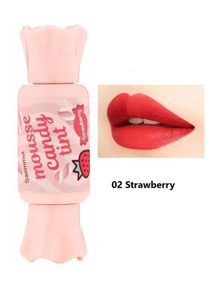 Тинт-мусс для губ Конфетка The Saem Saemmul Mousse Candy Tint №02 Strawberry Mousse 8g  #1