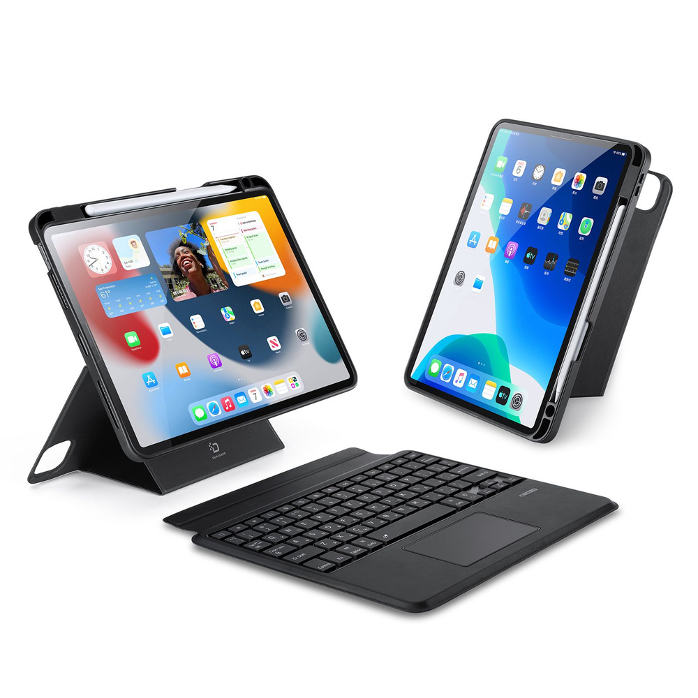 Чехол с русской клавиатурой Dux Ducis DK Series для iPad Air 4 /5, iPad Pro  11 (2018, 2020, 2021, 2022) черная - купить с доставкой по выгодным ценам в  интернет-магазине OZON (1389091075)