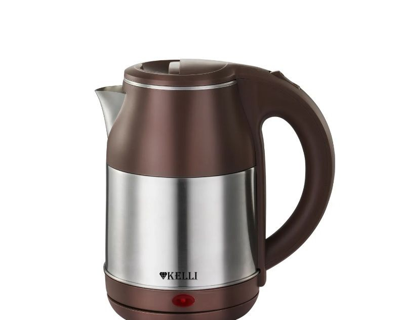 Купить электрический чайник KELLI KL-1801 Кофейный, Металл/пластик по ...