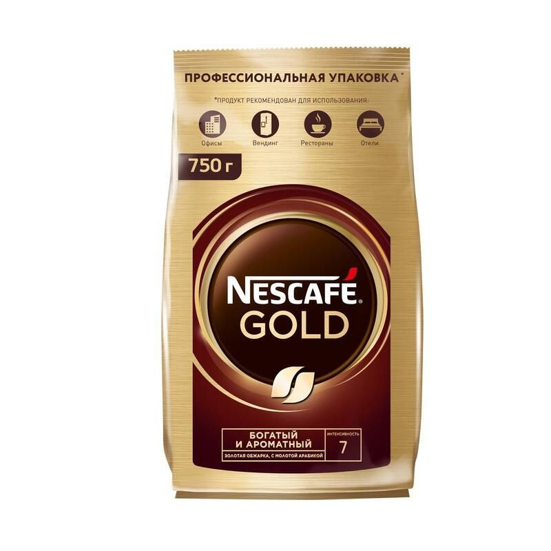 Кофе растворимый Nescafe Gold 750 г (пакет) #1