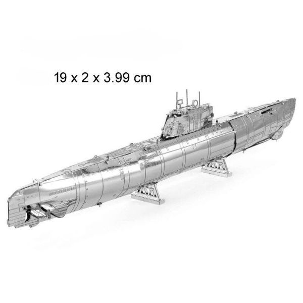 3D пазл металлический Подводная лодка 19х2х4 см #1