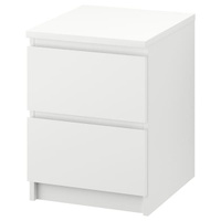 Malm мальм комод с 2 ящиками белый 40x55 см