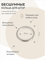 Кольцо для карниза металлическое с пластиковой вставкой