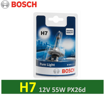 Glühlampe Halogen BOSCH H7 Pure Light 12V, 55W