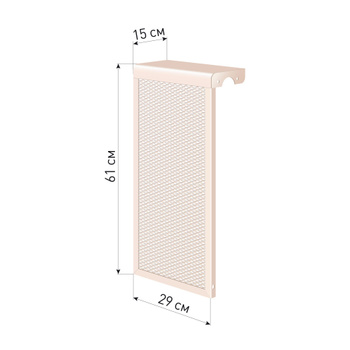 Декоративная решетка на батарею отопления 900*600 вишня