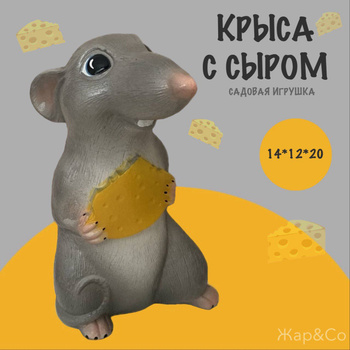 Фигура Крыса F08676 купить за 2 142 руб. ЦЕНА Снижена - Зимние скидки на  Садовые фигуры - животные