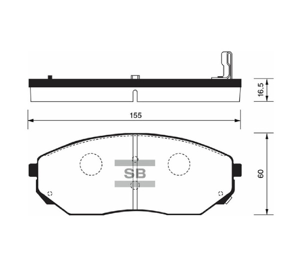 Колодки тормозные (Спереди) Hyundai Santa Fe 05-09 / Kia Sorento 02-13