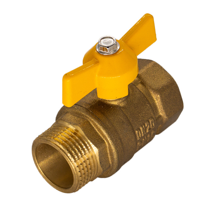 Кран шаровый 1/2 дюйма ОПТИМА ГАЗ гайка-штуцер ручка-бабочка, SGFMB012 ...