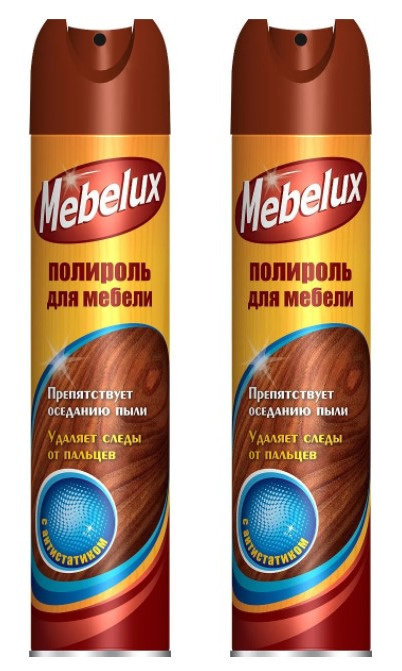 Полироль для мебели mebelux с антистатиком