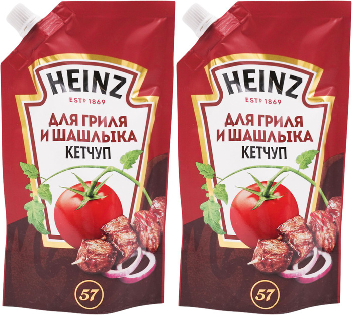 Кетчуп Heinz для гриля и шашлыка, комплект: 2 упаковки по 320 г ...