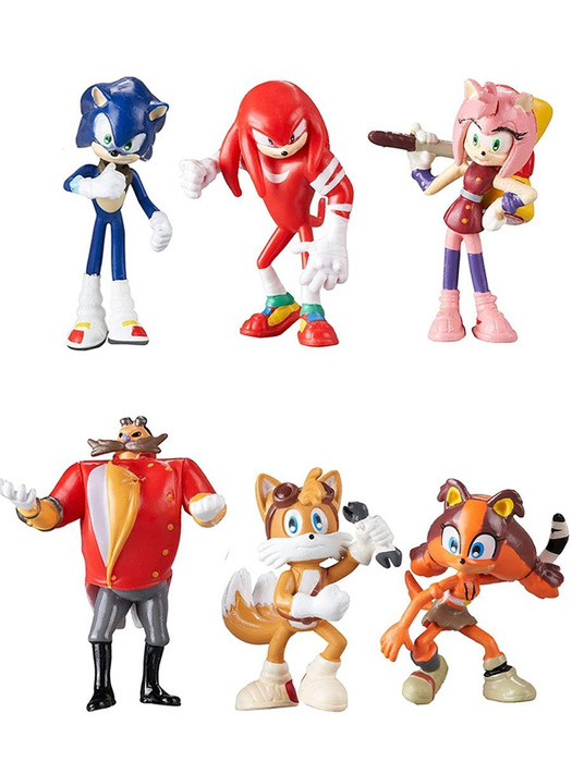 Фигурки Соник Sonic 6 в 1 (неподвижные, 5-8 см) - купить с доставкой по ...
