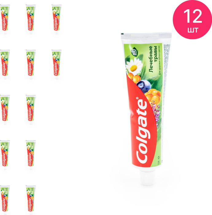 Зубная паста Colgate / Колгейт Лечебные травы Мятно-ягодная с фтором и ...