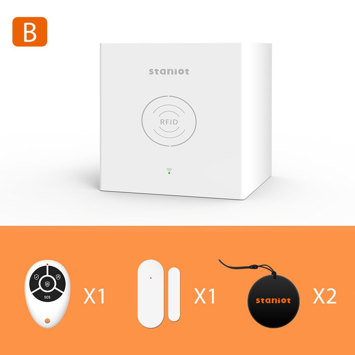 Комплект системы сигнализации Staniot SecCube 3, 433 МГц, беспроводной ...