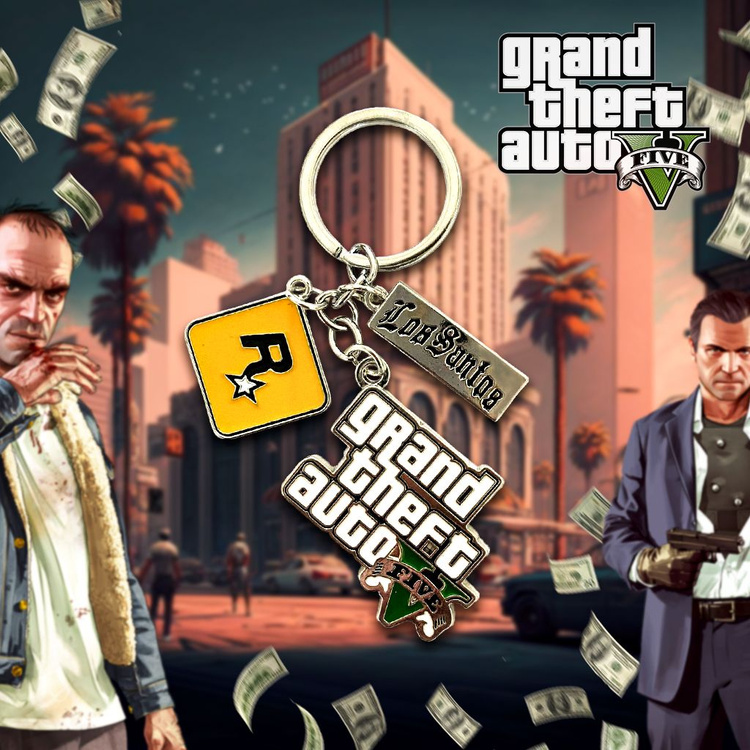 Брелок Grand Theft Auto GTA V / ГТА 5 — купить в интернет-магазине OZON ...