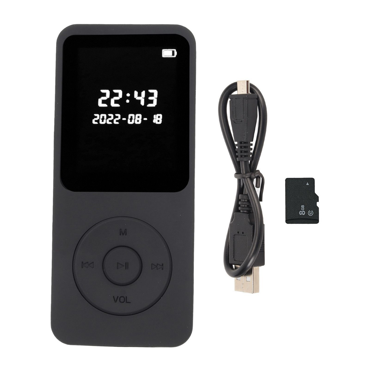 MP3-плеер МР3 Плеер Hi-Fi Flash 8Gb черный/1.77"/FM/microSD/Bluetooth 5 ...