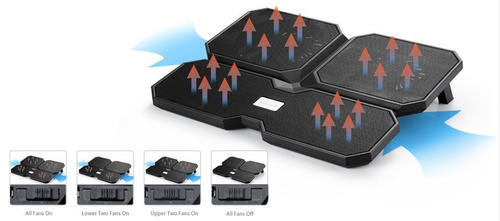 Подставка для охлаждения ноутбука DEEPCOOL MULTI CORE X6 (до 15.6