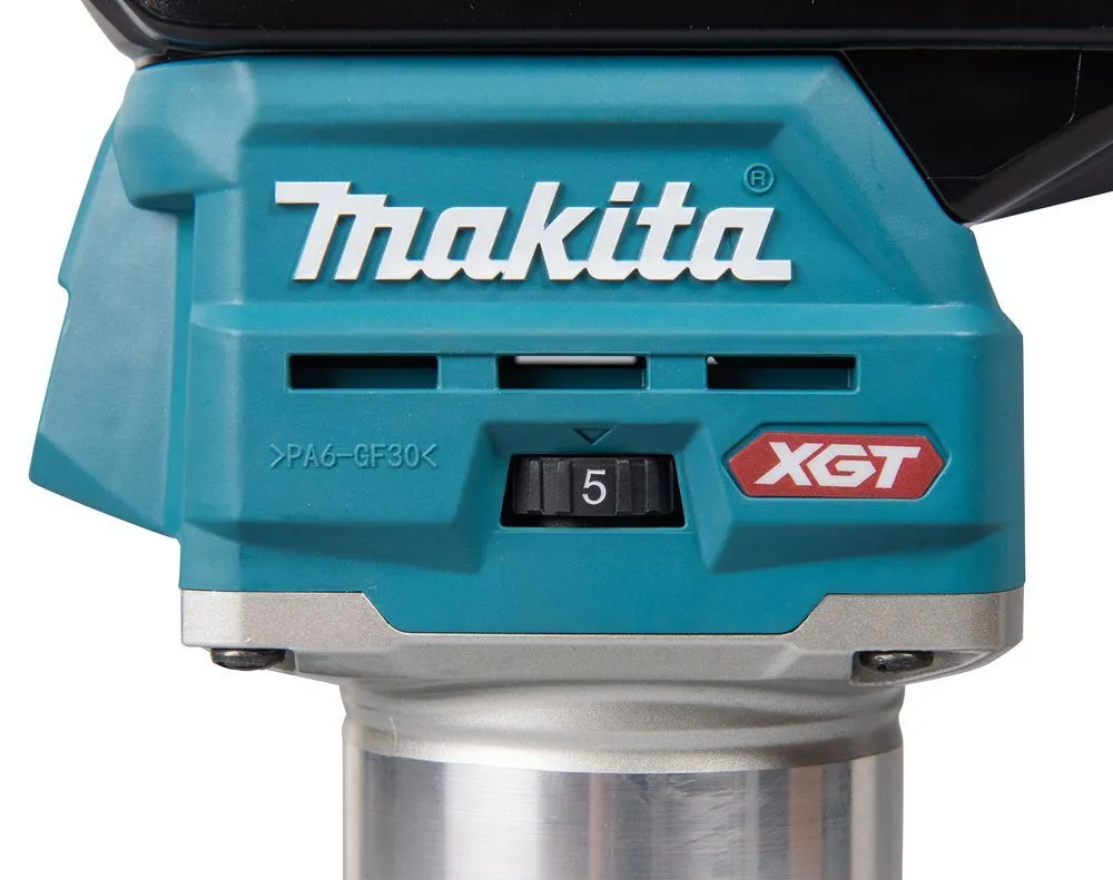 Аккумуляторный кромочный фрезер XGT 40В - цанга 6, 8 мм, без акк и з/у, Makita RT001GZ19, вариант, фото 6