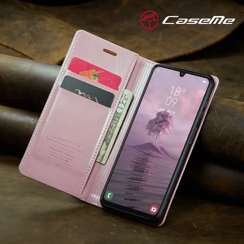 Caseme Кожаный книжка чехол для Samsung Galaxy A24 4G / Самсунг A24 4G с визитницей из экокожи, 4 г, 4 г, фото 5