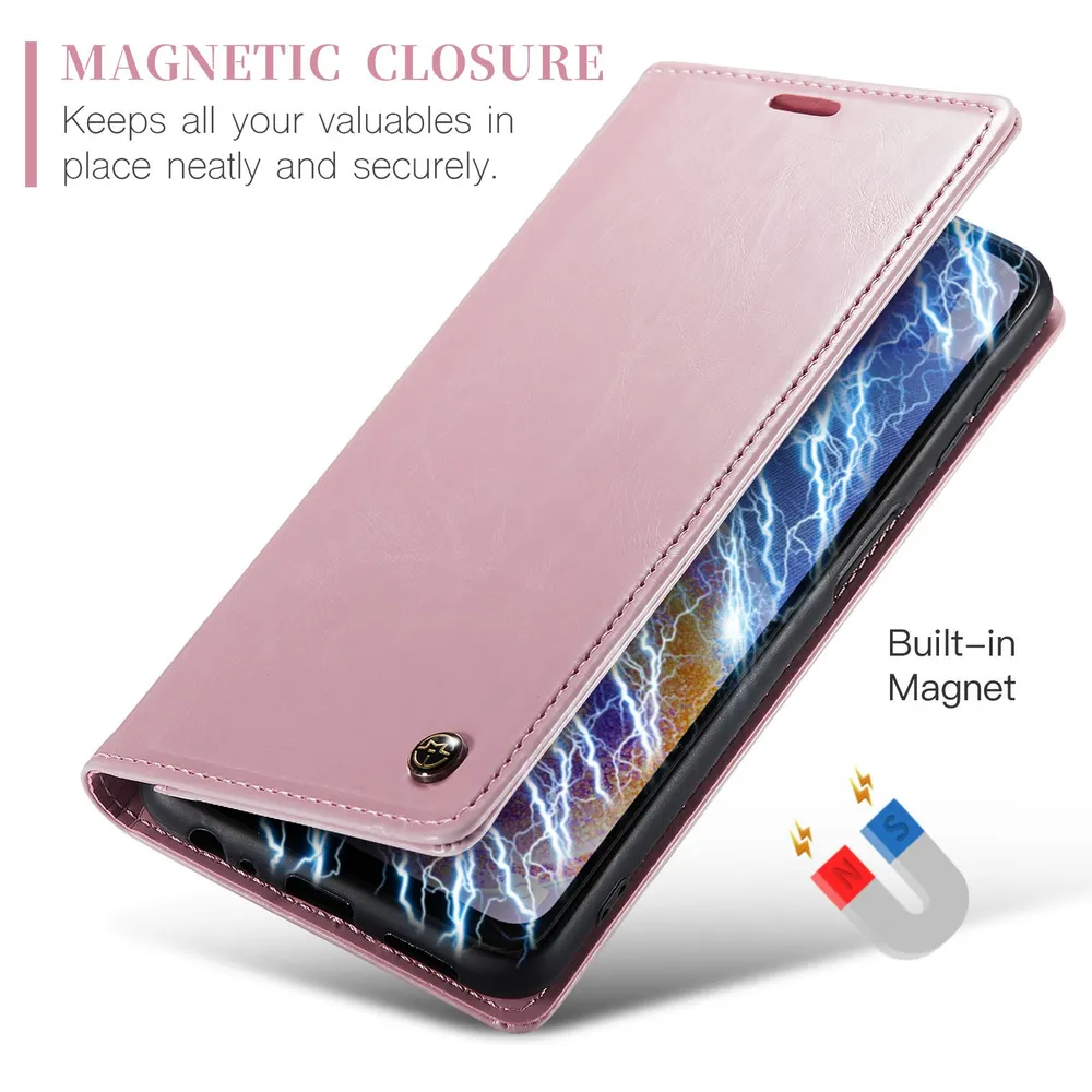 Caseme Кожаный книжка чехол для Samsung Galaxy A23 4G/5G M23 A235 M236 / Самсунг A23 4G/5G M23 A235 M236 с визитницей из экокожи, 4 г, 5 г, фото 3