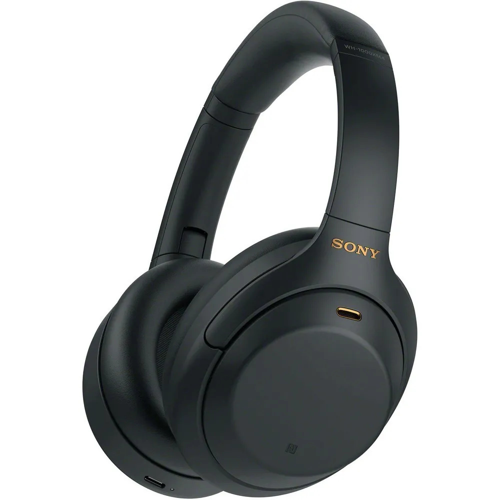 Sony Наушники беспроводные с микрофоном Sony WH-1000XM4, Bluetooth, USB Type-C, черный  #1