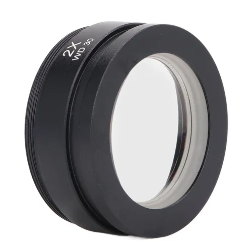 Дополнительный объектив 2X для стереомикроскопа, алюминиевый сплав, рабочее расстояние 30 мм