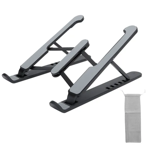 Подставка для ноутбука, складная, регулируемая по высоте, охлаждающая, для 11-17 дюймов, черная