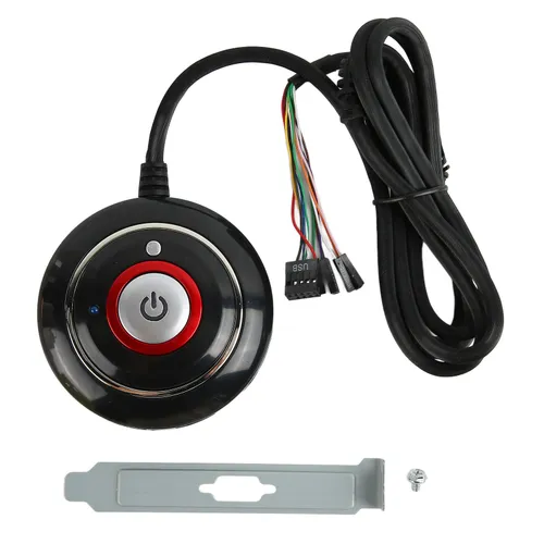 Кнопка питания ПК, выносной переключатель, прочный ABS, для интернет-кафе, 2 порта USB, простая уста