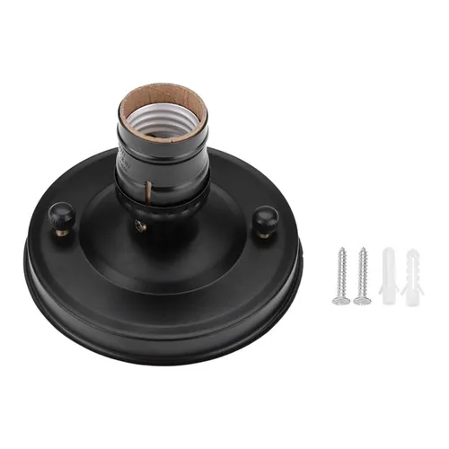 Патрон для лампы E26/E27 в винтажном промышленном стиле, основание для потолочного/настенного светил