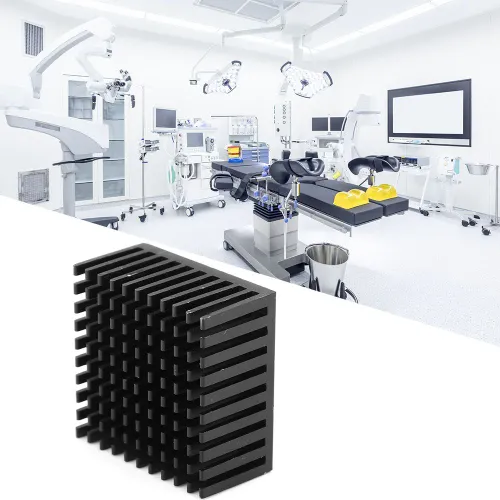 Радиатор алюминиевый 5 шт. для светодиодов, печатная плата, 40x20x40 мм, черный