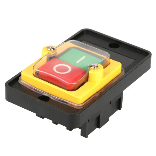 Кнопочный выключатель KA0-5, 380В 10А, черный, 2-позиционный, для станков и электроинструментов