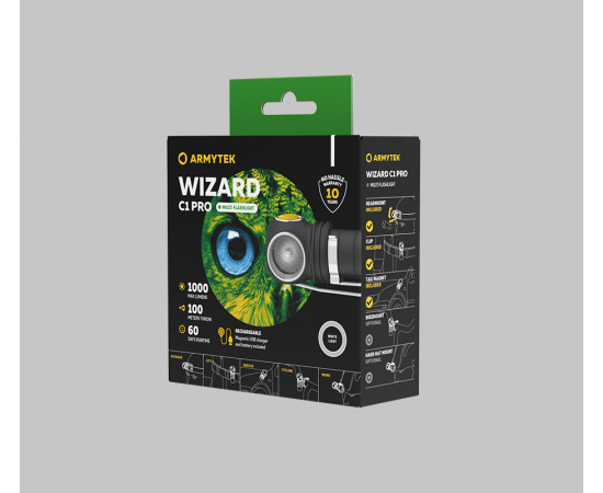 Мультифонарь Armytek Wizard C1 Pro Magnet USB Warm, теплый свет, F09001W