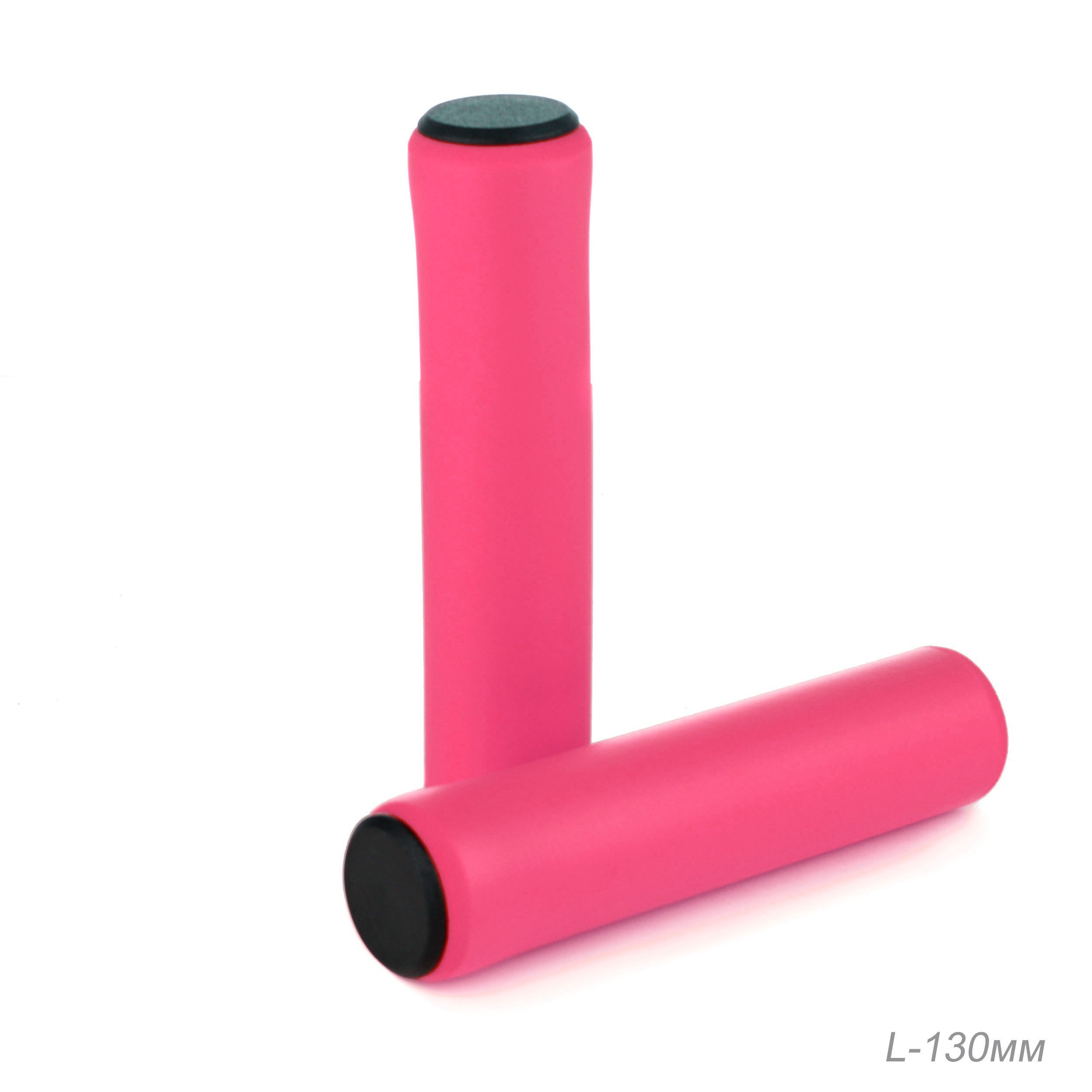 Грипсы для велосипеда COMIRON XJBT 130 мм, силикон, розовые, 2 шт.