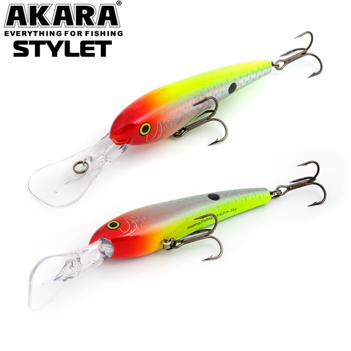 Воблер akara stylet 110F 20 гр. (5/7 oz 4,3 in) A60,(набор из 1 шт)