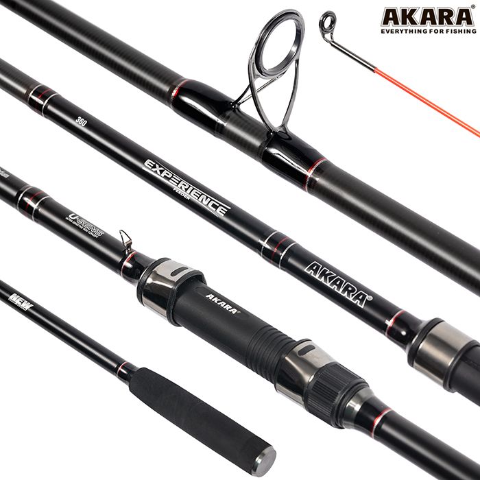 Удилище штекерное угольное фидерное 3 колена Akara Experience Feeder TX-30 (50-100-150) 3,9 м