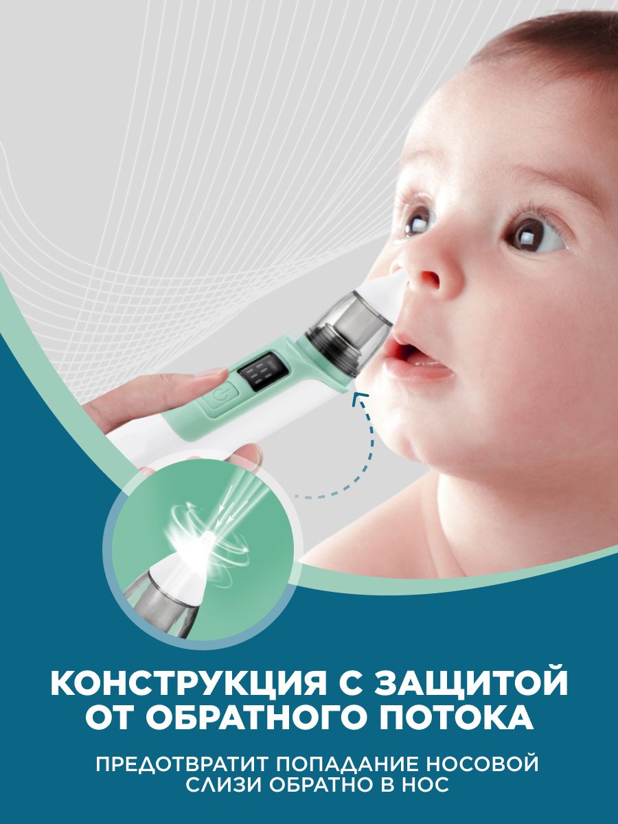 Аспиратор назальный для новорожденных , детский электронный соплеотсос ...