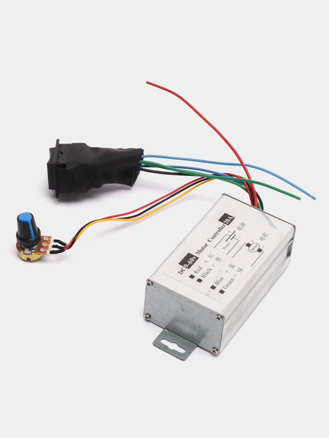 PWM DC 9V 12V 24V 48V 60V Motor ШИМ многофункциональный реверсивный  регулятор скорости (симисторный диммер), драйвер контроллер 20А плата -  купить с доставкой по выгодным ценам в интернет-магазине OZON (847930621)