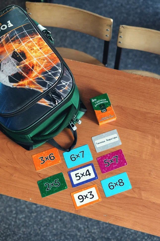 Таблица умножения набор карточек развивающих по математике в школу для ...