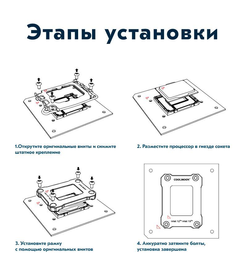 Рамка крепления процессора и коррекции изгиба LGA 1700 - купить с ...