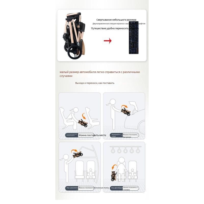 Коляска-трансформер/Складной, легкий, высокая видимость, износостойкие ...