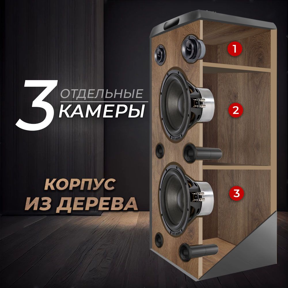 Акустическая система Ginzzu GM-205, черный матовый - купить по низким ...