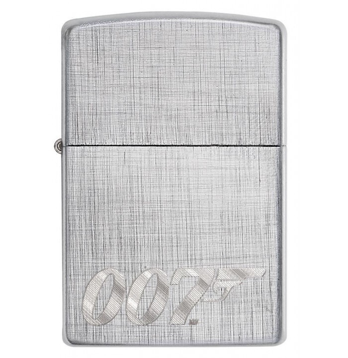 Зажигалка бензиновая ZIPPO James Bond Brushed Chrome #1