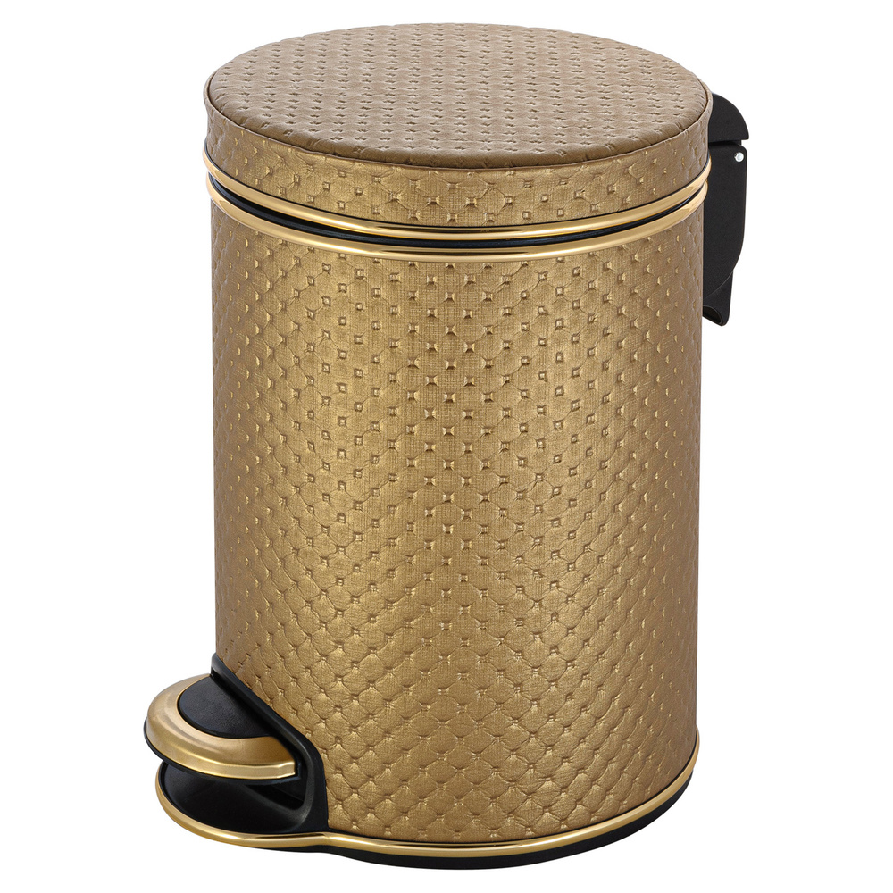 Мусорное ведро Geralis, 1 шт, Металл, золотой купить по доступной цене ...