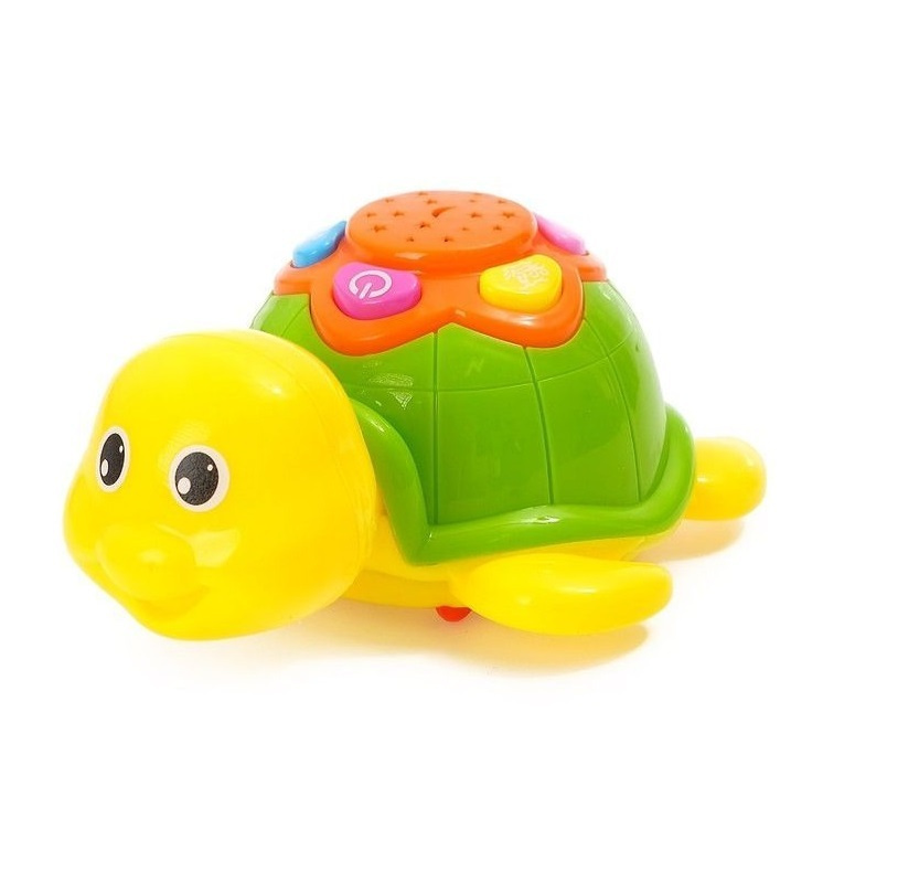 Музыкальная игрушка Озорная черепаха для малышей от 1 года / Проектор ...