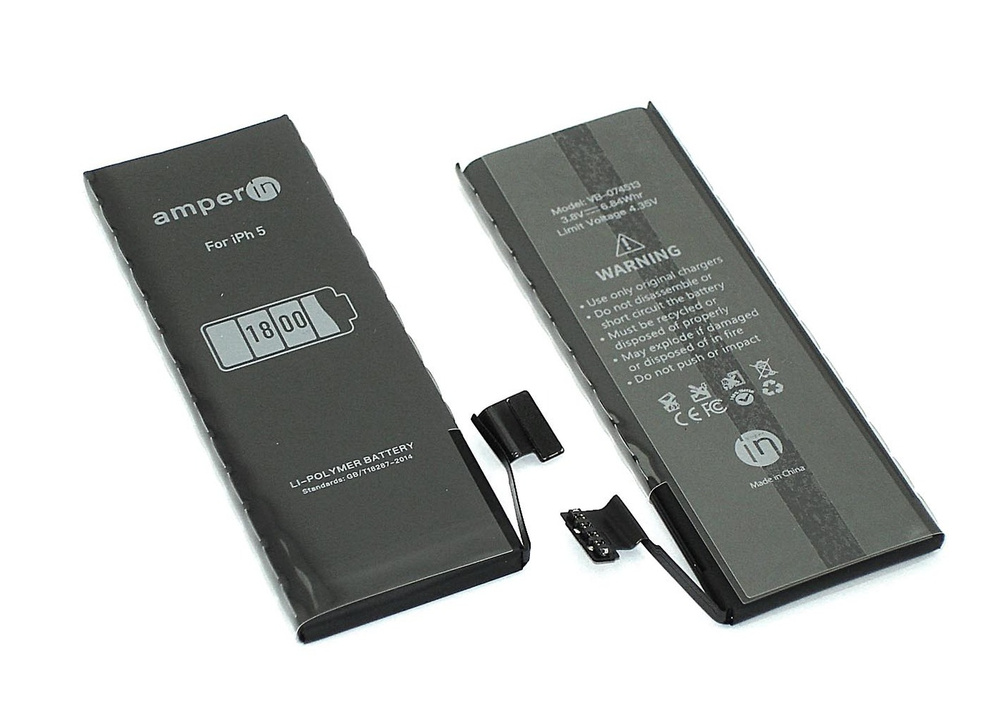 Аккумулятор (батарея) Amperin для Apple iPhone 5 3,8V 1800mAh - купить ...