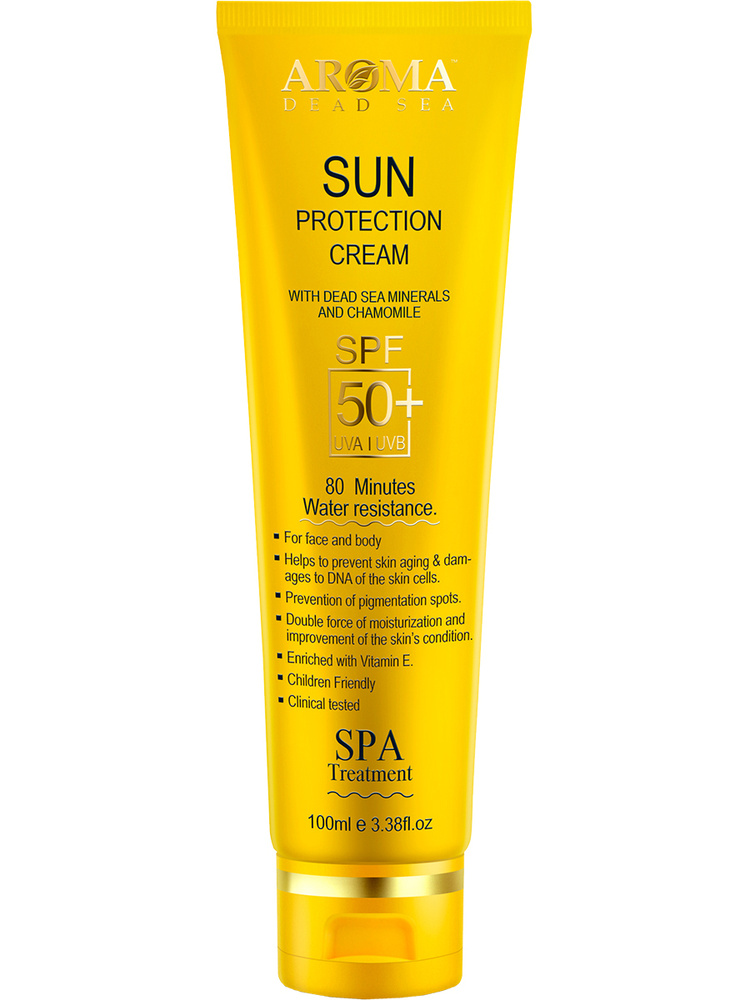 Aroma Dead Sea / Крем Солнцезащитный увлажняющий SPF-50 с экстрактом ...